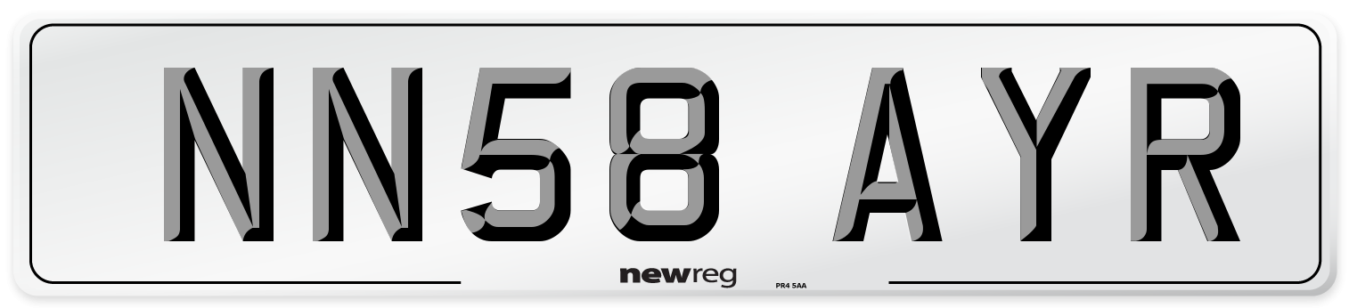 NN58 AYR Number Plate from New Reg